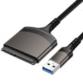 Aluminum Easy Drive Line USB3.0 To SATA Hard Disk Data Cable Supports 2.5 Inch SATA 22P, Length: 20c
