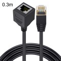 Straight Head 0.3m Cat 8 10G Transmission RJ45 Male To Female Computer Network Cable Extension Cable