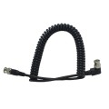 BNC Male Straight Head To Elbow Head Coaxial Spring Cable Video Cable Audio Signal Source Wire(2m)