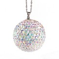 Car Diamond Crystal Ball Rearview Mirror Decoration Pendant(AB Colorful)