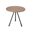 Outdoor Aluminum Alloy Folding Small Round Table Portable Liftable Camping Table, Color: Wood Color