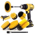 8 In 1 Electric Drill Crevice Cleaning Brush Car Wash Tool Set, Size: B Model(Yellow)