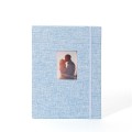 3-inch 208 Pockets Cotton Linen Photo Album Photocard Holder(Blue)