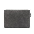 ND12 Lambskin Laptop Lightweight Waterproof Sleeve Bag, Size: 14.1-15.4 inches(Deep Gray)