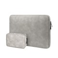 ND12 Lambskin Laptop Lightweight Waterproof Sleeve Bag, Size: 14.1-15.4 inches(Gray with Bag)