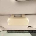 Multifunctional Car Glasses Box Car Sunshine Board Tickets Glasses Clamp(Beige)