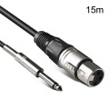 6.35mm Caron Female To XLR 2pin Balance Microphone Audio Cable Mixer Line, Size: 15m