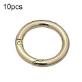 20pcs Zinc Alloy Spring Ring Metal Open Bag Webbing Keychain, Specification: Inch 2 Light Gold