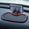 Car Center Console Mobile Phone Anti-skid Mat Temporary Parking Number Plate(With Bracket)