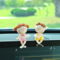 Car Ornament Ornament Lovely Kissing Couple Doll, Color: Reading