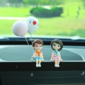 Car Ornament Ornament Lovely Kissing Couple Doll, Color: Clever+Balloon