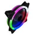 COOLMOON 12cm Dual Aperture Computer Mainframe Chassis Dual Interface Fan(Colorful)