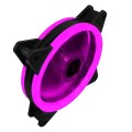 COOLMOON 12cm Dual Aperture Computer Mainframe Chassis Dual Interface Fan(Purple High b Brightness)