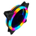 COOLMOON 12cm Dual Aperture Computer Mainframe Chassis Dual Interface Fan(Rainbow)
