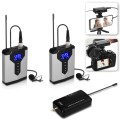 Q6 1 Drag 2 Wireless Lavalier With Stand USB Computer Recording Microphone Live Phone SLR Lavalier M