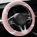 Car Steering Wheel Cartoon Short Fluff Handle Cover, Size: 38cm(Pink Round)