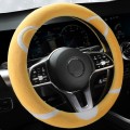 Car Steering Wheel Cartoon Short Fluff Handle Cover, Size: 38cm(Yellow Round)