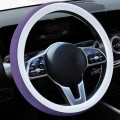 Car Steering Wheel Short Plush Winter Non-slip Grip Cover, Size: 38cm(Round Purple)