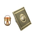 Full Copper Odor Proof Floor Drain, Style: K7006 Bronze Dual Use+Magnetic Suspension