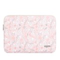 G4-01  12 Inch Laptop Liner Bag PU Leather Printing Waterproof Protective Cover(Light Pink)