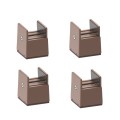 4pcs/set Adjustable Furniture Heightening Feet Pad, Size: 50mm High(Brown Widened Plywood Type For 1