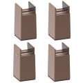 4pcs/set Adjustable Furniture Heightening Feet Pad, Size: 100mm High(Brown Widened Plywood Type For