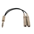 6.35mm Male To 2 Female Dual Channel Noise Reduction Shielded Bass Electric Guitar Cable Musical Ins