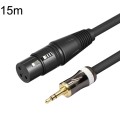 3.5mm To Caron Female Sound Card Microphone Audio Cable, Length: 15m