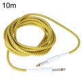 JT001 Male To Male 6.35mm Audio Cable Noise Reduction Folk Bass Instrument Cable, Length: 10m(Yellow