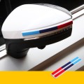 Car Rearview Mirror Door Side Decoration Anti-collision Rubber Strips(Three Color White Edge)