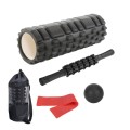 33cm 5pcs/set EVA Hollow Foam Roller Muscle Relaxation Roller Yoga Column Set Fitness Equipment(Blac