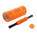 33cm 3pcs/set EVA Hollow Foam Roller Muscle Relaxation Roller Yoga Column Set Fitness Equipment(Oran