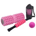 4pcs/set Crescent Hollow Foam Roller Yoga Column Set Fitness Muscle Relaxation Massager Set(33cm Pin