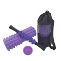 4pcs/set Crescent Hollow Foam Roller Yoga Column Set Fitness Muscle Relaxation Massager Set(33cm Pur