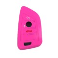 For BMW 1 Series X4/X2/XM5 2pcs Soft Silicone Remote Key Cover(Rose Red)