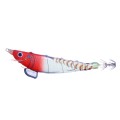 HENGJIA SJ033 Luminous Steel Wire Banana Shrimp Fake Bait, Size: 12cm 14.3g(Red Head White Tail)