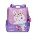 Kindergarten Children Cute Cartoon Backpack School Bag(Purple)