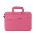 ST03 Waterproof Laptop Storage Bag Briefcase Multi-compartment Laptop Sleeve, Size: 13.3 inches(Rose
