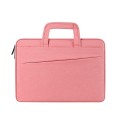 ST03 Waterproof Laptop Storage Bag Briefcase Multi-compartment Laptop Sleeve, Size: 13.3 inches(Pink