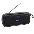 BAIJIALI SY-918 Solar Emergency Radio Read U Disk Large Volume Speaker LED Light Portable Player(Bla