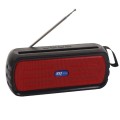 BAIJIALI SY-918 Solar Emergency Radio Read U Disk Large Volume Speaker LED Light Portable Player(Red