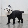 All-inclusive Pet Four-leg One-piece Outdoor Waterproof Raincoat, Size: S(Black)