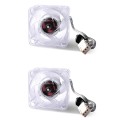 2pcs Ice Crystal F46 3-pin Transparent Fan Main Board Heat Dissipation Hydraulic Bearing For North A