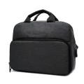SLR Camera Bag Men Crossbody  Photography Bag Waterproof Carrying Case with USB Charging Port, Size:
