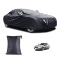 190T Silver Coated Cloth Car Rain Sun Protection Car Cover with Reflective Strip, Size: S