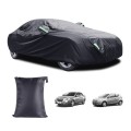 190T Silver Coated Cloth Car Rain Sun Protection Car Cover with Reflective Strip, Size: XL
