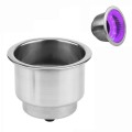 15LED Stainless Steel Cup Holder Yacht RV Modification(Purple)
