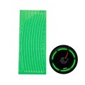 10pcs Reflective Stickers For Bicycle Rims Riding Equipment Accessories(Green)