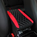 Car Center Console Cover Mat PU Leather Car Armrest Cover 32x19cm(Red)