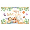 180x110cm Animal Birthday Theme Backdrop Cloth Party Decoration(2023SRB91)